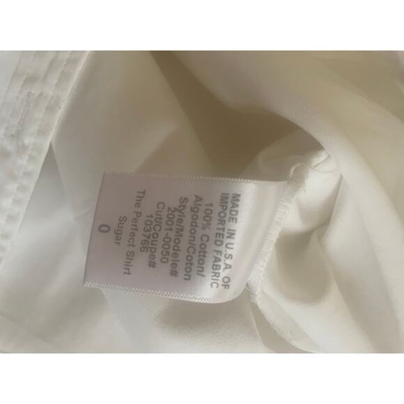 CURRENT ELLIOTT $198 The Perfect Shirt (Shacket) in Sugar White Size 0 - Picture 5 of 5
